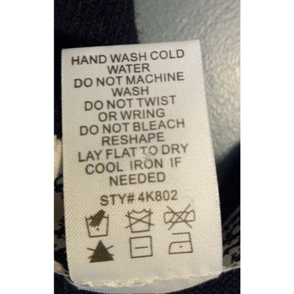 Tiara Womens Blue White Embroidered Knit Cardigan‎ Sweater Size M - Picture 6 of 8